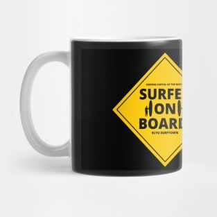 SURFER ON BOARD - CAR/MOTOR BIKE STICKERS 2 AND MORE Mug